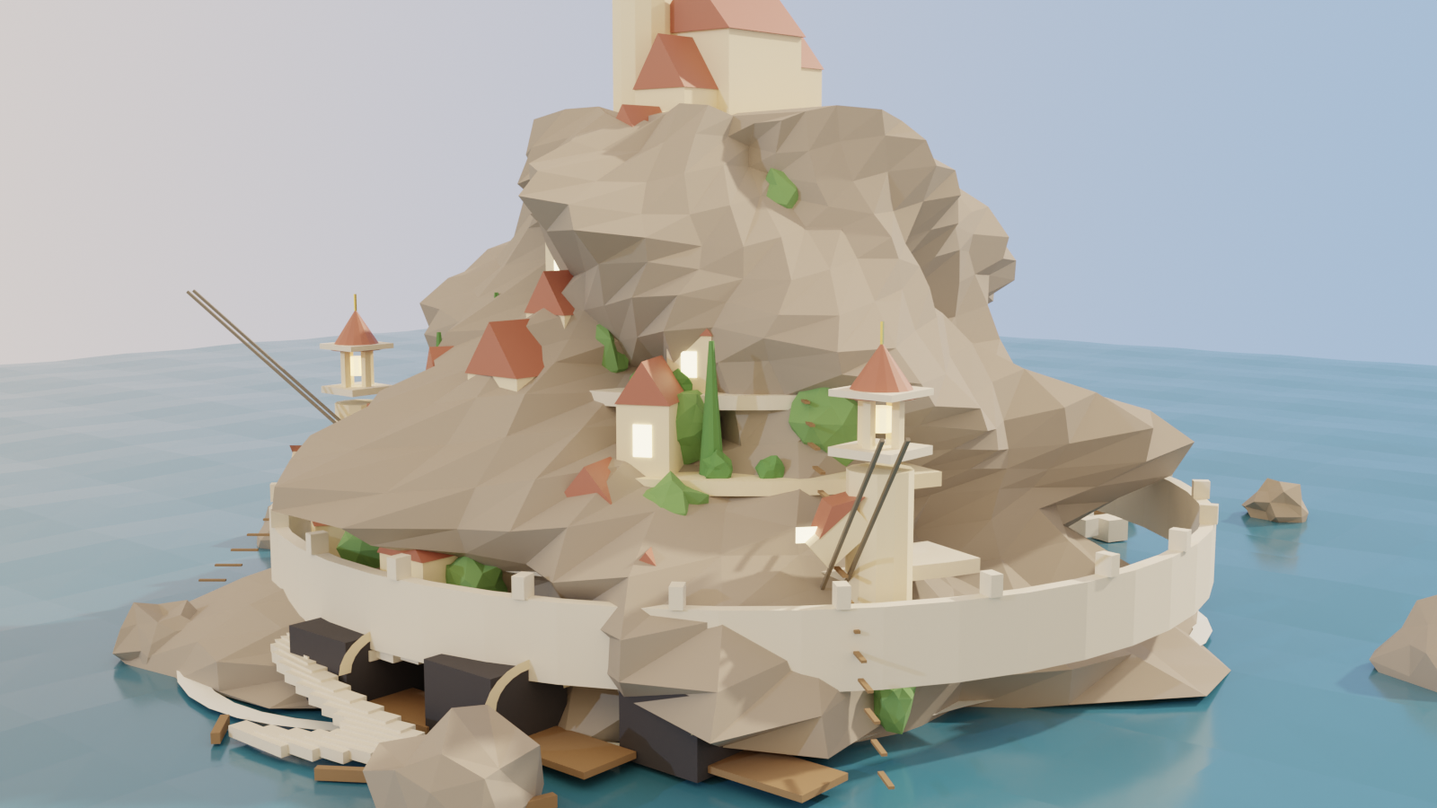 Seaside cliff monastery