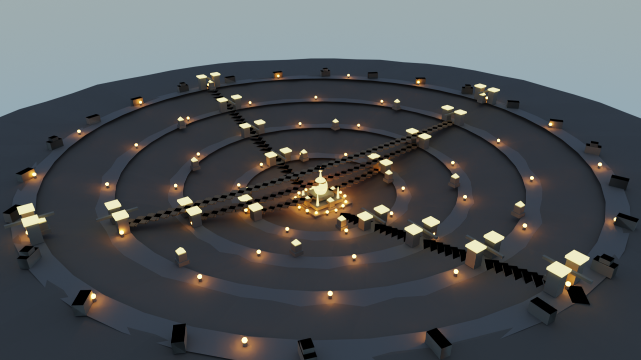Giant crater monastery
